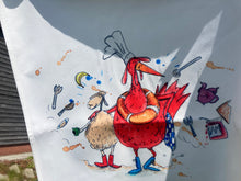 Load image into Gallery viewer, Britt&#39;s latest tea towel design, colourful and cheery. Perfect if you have enjoyed the Janice books!
